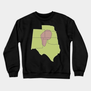 Dust Bowl - Historical Map - Sandstorm Crewneck Sweatshirt